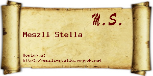 Meszli Stella névjegykártya